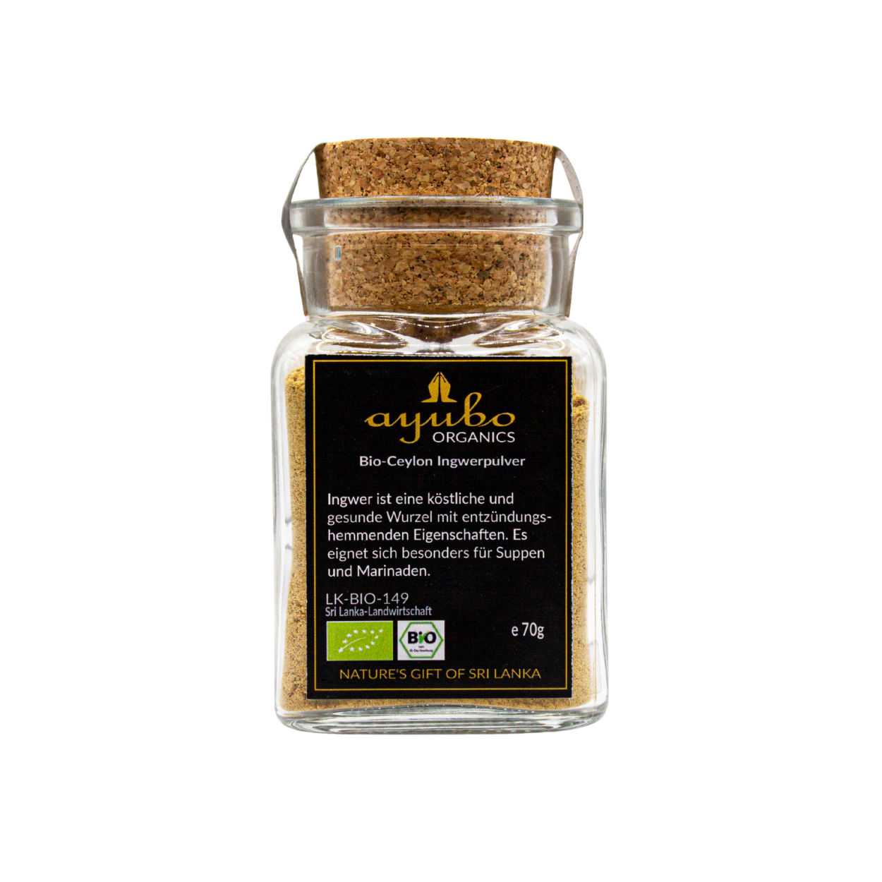 Bio Ingwer Pulver (Zingiber officinale) 70g
