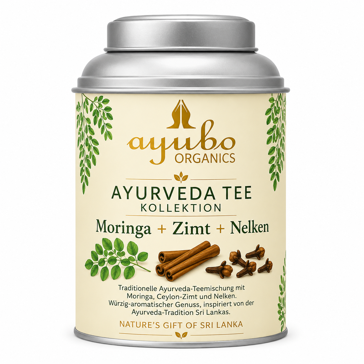 Ayurveda Tee mit Moringa + Zimt + Nelken